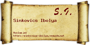 Sinkovics Ibolya névjegykártya